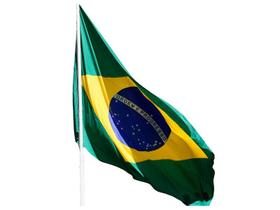 Bandeira do Brasil Oficial Bordada Dupla Face tamanho 0,90x1,28m