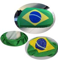 Bandeira Do Brasil Oficial Copa do Mundo Hexa Capa P/ Retrovisor De Carro Copa Eleição - Lar Têxtil