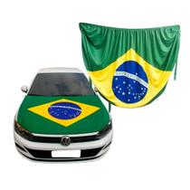 Bandeira do Brasil Para Capô de Carro Com elástico 190x80cm