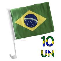 Bandeira do Brasil para Carro Bember 20cm x 30cm 10 Unidades