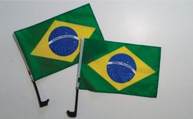 Bandeira do brasil para carro - com 2 unid