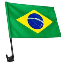 Bandeira do Brasil Para Carro Com Encaixe de Plástico 30x45cm Bandeira do Brasil Para Carro Com Encaixe de Plástico 30x45cm