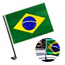 Bandeira do Brasil para Carro Plástico 30cm x 45cm - Apollo Festas