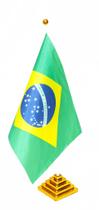 Bandeira Do Brasil Pedestal Mesa Igreja Escritório