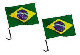 Bandeira Do Brasil Pequena Carro 4 Unidades - Buono Importadora