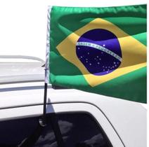 Bandeira do Brasil Poliester com Haste Para Carro