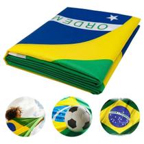 Bandeira do Brasil Profissional Tecido Poliéster Oficial Tamanho 140x90cm Copa Nacional Impressão Sublimada Grande Premium Bandeira do Brasil Profissional Tecido Poliéster Oficial Tamanho 140x90cm Copa Nacional Impressão Sublimada Grande Premium
