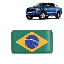 Bandeira do Brasil Resinada 5x8 cm Auto Colante Adesiva