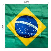 Bandeira do Brasil Tecido Acetinado 52X52cm quadrada Copa Bandeira do Brasil Tecido Acetinado 52X52cm quadrada Copa
