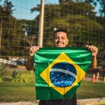Bandeira do Brasil Tecido Acetinado 52X52cm quadrada Copa