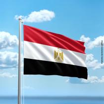 Bandeira do Egito 80cmx140cm Tecido Oxford 100% Poliéster