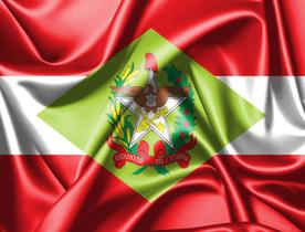 Bandeira do Estado de Santa Catarina 80cmx140cm Tecido Oxford 100% Poliéster - PRESENTE-BRINDE