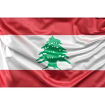 Bandeira Do Líbano 150X90Cm Poliéster 2023 - Wcan