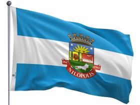 Bandeira do Município de Nilópolis Uma Face Estampada Tamanho 70x100cm - Qualidade e Entrega Rápida