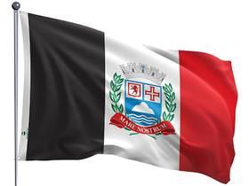 Bandeira do Município de Praia Grande Dupla Face Estampada Tamanho 90x128cm - Qualidade e Entrega Rápida