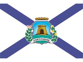 Bandeira do município Fortaleza estampada dupla face - 0,90x1,28m