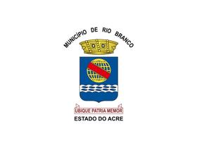 Bandeira do município Rio Branco Estampada dupla face - 0,70X1,00m