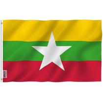 Bandeira do Myanmar 90x150cm - Poliéster - Anley Fly Breeze