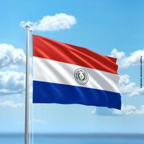 Bandeira do Paraguai 80cmx140cm Tecido Oxford 100% Poliéster