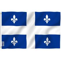 Bandeira do Quebec Anley Fly Breeze 90x150cm - Cores Vibrantes