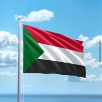 Bandeira do Sudão 80cmx140cm Tecido Oxford 100% Poliéster - PRESENTE-BRINDE