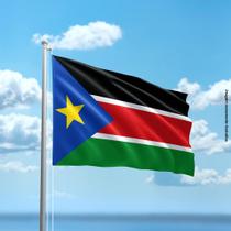 Bandeira do Sudão do Sul 80cmx140cm Tecido Oxford 100% Poliéster