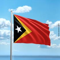 Bandeira do Timor Leste 80cmx140cm Tecido Oxford 100% Poliéster