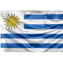 Bandeira Do Uruguai 1,50X0,90Mt 100% Poliéster Países Envio - Wcan