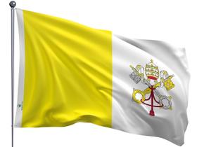 Bandeira Do Vaticano Estampada Tamanho Oficial 0,90x1,28m Bandeira Do Vaticano Estampada Tamanho Oficial 0,90x1,28m