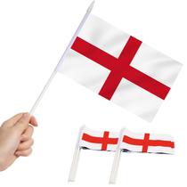 Bandeira em miniatura Anley England, pacote com 12, 5x8 cm com bastão
