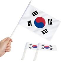 Bandeira em miniatura Anley Korea, pacote com 12, 5x8 cm com bastão Bandeira em miniatura Anley Korea, pacote com 12, 5x8 cm com bastão