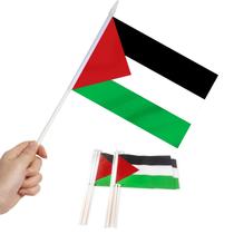 Bandeira em miniatura Anley Palestine, pacote com 12, 13 x 21 cm com bastão