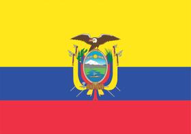 Bandeira Equador estampada dupla face - 0,90x1,28m