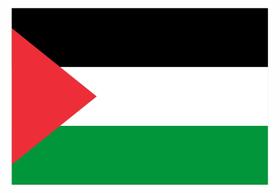 Bandeira Estado Da Palestina 1,50M X 1,0M Tecido Com Bastão - Prime Decor Festas