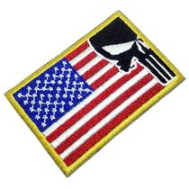 Bandeira EUA Justiceiro Patch Bordado Para Uniforme Boné - BR44
