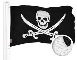 Bandeira G128 Pirate Jolly Roger Swords 30x45cm Poliéster
