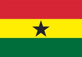 Bandeira Gana Estampada uma face - 0,70X1,00m