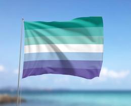 Bandeira Gay Azul LGBTQIA+ 80cmx140cm Tecido Oxford 100% Poliéster - PRESENTE-BRINDE