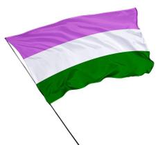 Bandeira Gênero Queer Em Tecido 100cm X 70cm LGBT - Prime Decor Festas