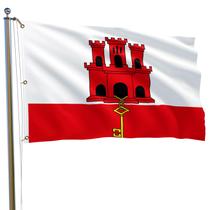 Bandeira: Gibraltar, Reino Unido, 180x300cm, poliéster, gibraltinos Bandeira: Gibraltar, Reino Unido, 180x300cm, poliéster, gibraltinos