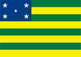 Bandeira Goiás estampada dupla face - 0,90x1,28m