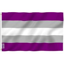 Bandeira Greysexual Pride Anley Fly Breeze 90x150cm - Poliéster