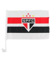 Bandeira Haste Plástico Vidro Carro 31x46cm - SPFC