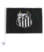 Bandeira Haste Plástico Vidro Carro Santos