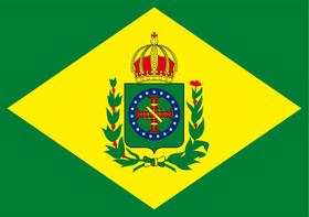 Bandeira Imperial do Brasil Estampada Dupla face 0,70x1,00m