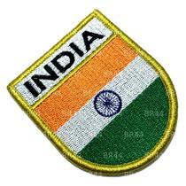 Bandeira Índia Patch Bordada Fecho Contato Gancho Bandeira Índia Patch Bordada Fecho Contato Gancho