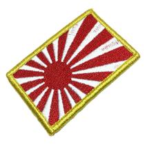 Bandeira Japão Kamikaze Patch Bordada Fecho Contato Gancho Bandeira Japão Kamikaze Patch Bordada Fecho Contato Gancho