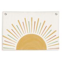 Bandeira: Lacama Boho Sunshine, decoração de sala de aula, 76x51cm, linho Bandeira: Lacama Boho Sunshine, decoração de sala de aula, 76x51cm, linho
