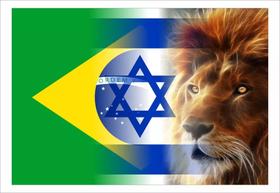 Bandeira Leão Da Tribo De Judá Brasil E Israel 100 X 140 Cm - maranata shofar