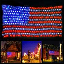 Bandeira LED Net Light YULIANG Bandeira americana 2m x 1m 416LED